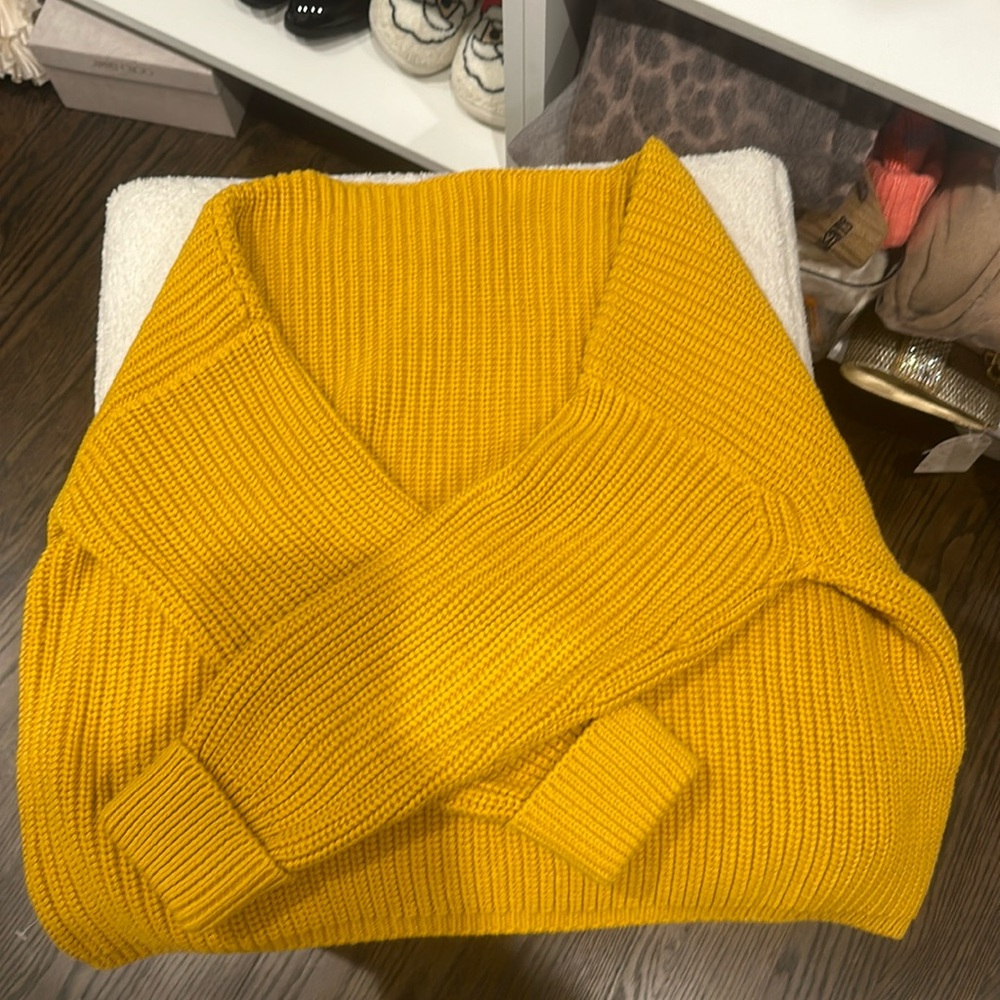 French connection yellow sweater